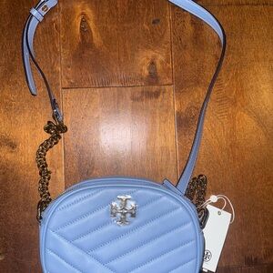 Tory Burch Blue Chevron Crossbody Bag